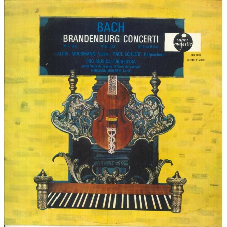 J. S. Bach LP Vinile Brandenburg Concerti / Super Majestic – BBH1800 Nuovo