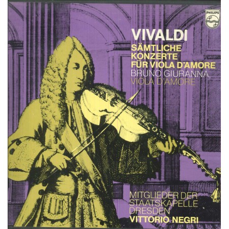 Vivaldi, Negri, Giuranna LP Vinile Samtliche Konzerte Fur, Viola D'Amore / 6747100 Nuovo
