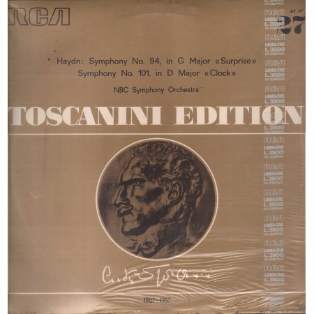 Haydn, Toscanini LP Vinile Symphony N. 94 Surprise, N. 101 The Clock / AT120 Sigillato