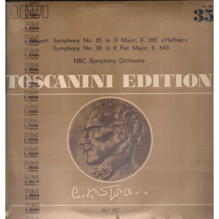 Mozart, Toscanini LP Vinile Symphonie N. 35 KV 385 Haffner, N. 39 KV 543 / AT126
