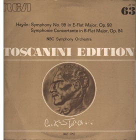 Haydn, Toscanini LP Vinile Symphonie Nr. 99 / Sinfonia Concertante B Flat / RCA – AT149 Haydn, Toscanini LP Vinile Symphonie Nr. 99 / Sinfonia Concertante B Flat / RCA – AT149