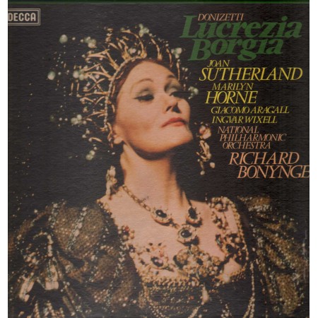 Donizetti, Sutherland LP Vinile Lucrezia Borgia / Decca – D93D3 Nuovo