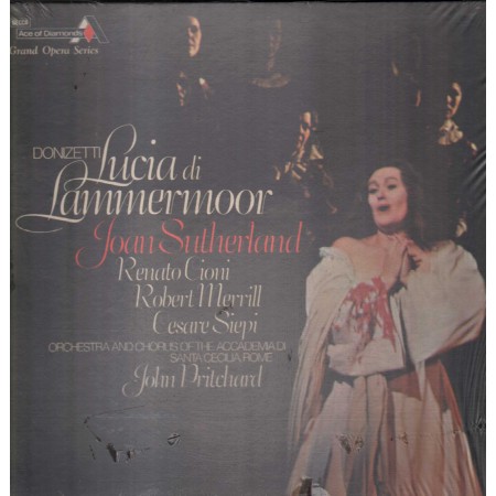 Donizetti, Sutherland LP Vinile Lucia Di Lammermoor / Decca ‎– GOS663665 Sigillato