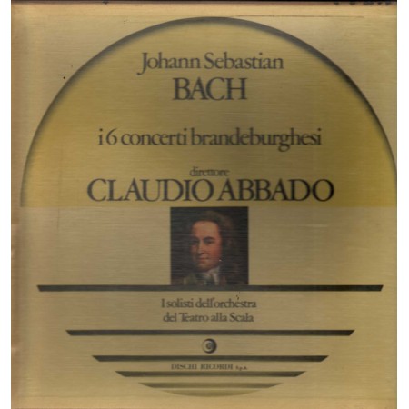 Bach, Abbado LP Vinile I 6 Concerti Brandeburghesi / Ricordi ‎– RCL27001002 Nuovo