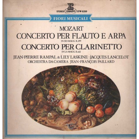 Mozart, Rampal LP Vinile Concerto Per Flauto E Arpa, E Clarinetto / EFM8200