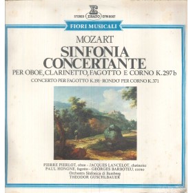Mozart, Pierlot, Lancelot LP Vinile Sinfonia Concertante Per Quattro Strumenti Sigillato Mozart, Pierlot, Lancelot LP Vinile Sinfonia Concertante Per Quattro Strumenti Sigillato