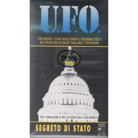 Ufo Segreto Di Stato, 1952 Formazione Di Ufo Avvistata Sulla Casa Bianca VHS Univideo - CC45182 Sigillato