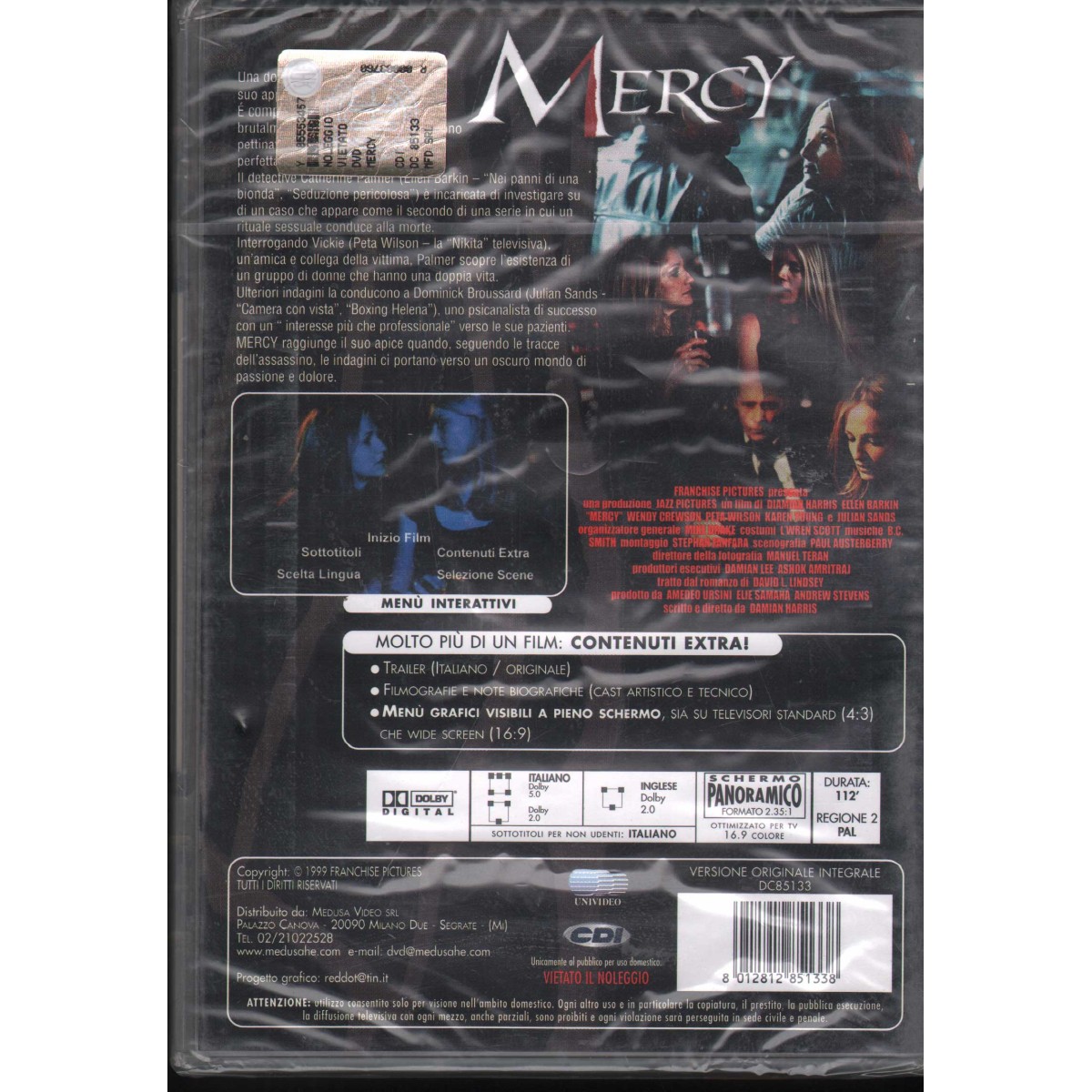 Mercy, Senza Pietà DVD Damian Harris Medusa - DC85133 Sigillato