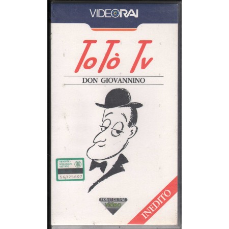 VideoRai, Toto' Tv, Don Giovannino VHS Daniele D'Anza Univideo - VRP8002 Sigillato