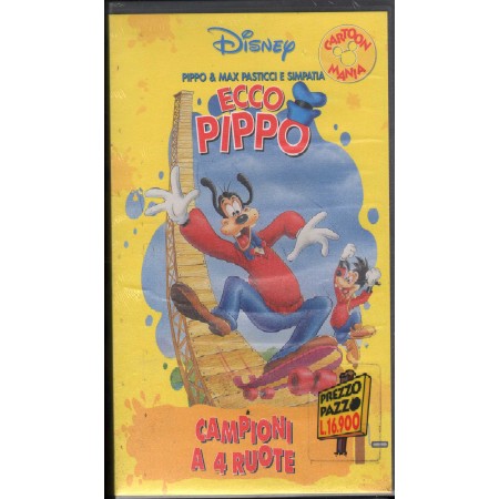 Ecco Pippo Campioni A 4 Ruote VHS Walt Disney Univideo - VS8402 Sigillato