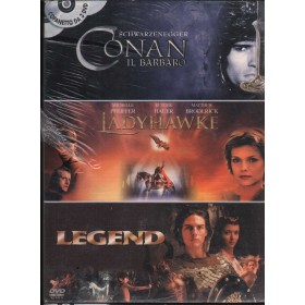 Conan, Ladyhawke, Legend DVD Milius, Donner, Ridley Universal - 24213PR Sigillato Conan, Ladyhawke, Legend DVD Milius, Donner, Ridley Universal - 24213PR Sigillato