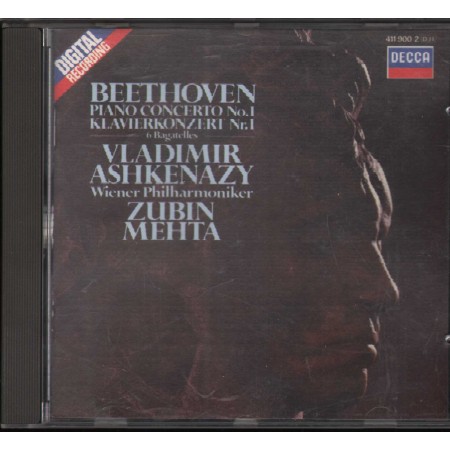 Beethoven, Ashkenazy, Mehta CD Piano Concertos No.1, 6 Bagatelles Decca – 4119002 Nuovo