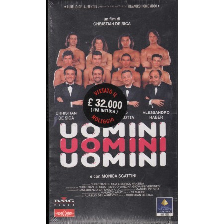 Uomini Uomini Uomini VHS Christian De Sica Univideo - 801602401124 Sigillato