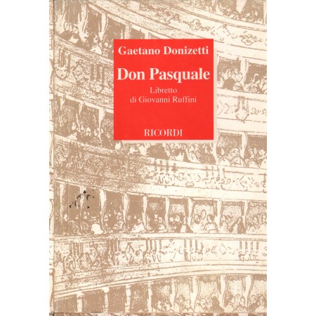 Donizetti: Don Pasquale Libro - Spartito Giovanni Ruffini Nuovo