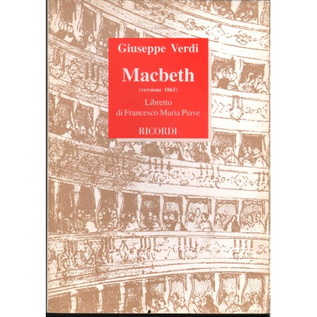 Giuseppe Verdi: Macbeth Libro - Spartito Francesco Maria Piave Nuovo