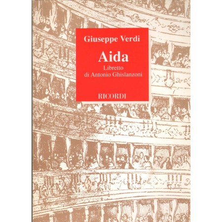 Giuseppe Verdi: Aida Opera In Quattro Atti Libro Antonio Ghislanzoni Nuovo