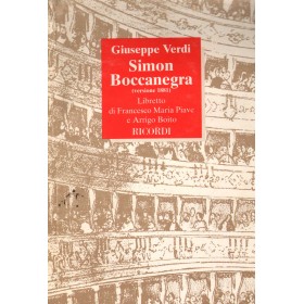 Giuseppe Verdi: Simon Boccanegra Libro - Testi Francesco Maria Piave Nuovo Giuseppe Verdi: Simon Boccanegra Libro - Testi Francesco Maria Piave Nuovo