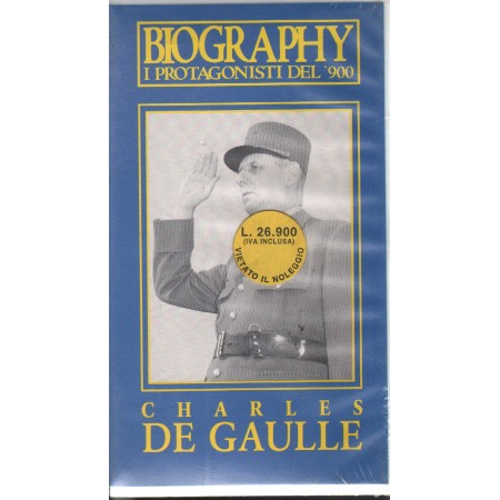 Biography: Charles De Gaulle VHS Univideo - BH1010 Sigillato