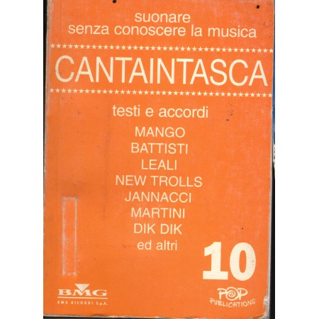 Cantaintasca N. 10, Testi E Accordi Libro - Spartito Nuovo