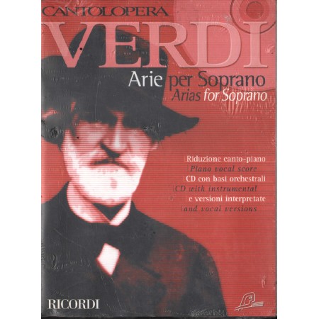 Verdi: Cantolopera Arie Per Soprano Per Canto E Piano CD Libro - Spartito Nuovo