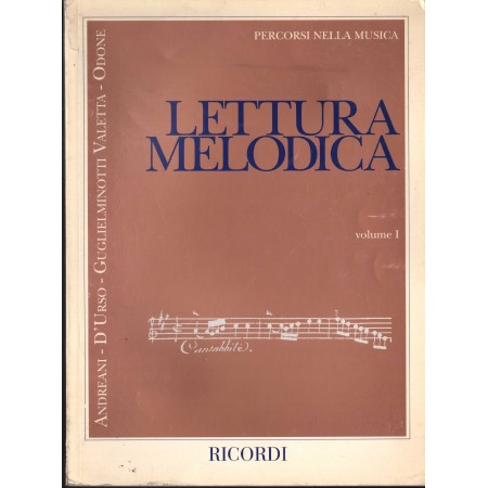 Lettura Melodica Vol. 1 Libro - Spartito Andreani D'Urso Nuovo