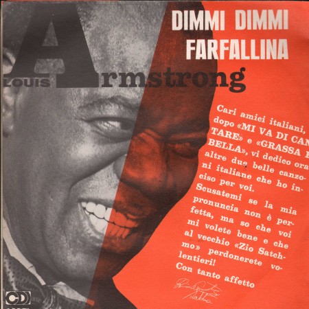 Louis Armstrong Vinile 7" 45 Giri Dimmi Dimmi / Farfallina Cdi ‎– CDI2026 Nuovo