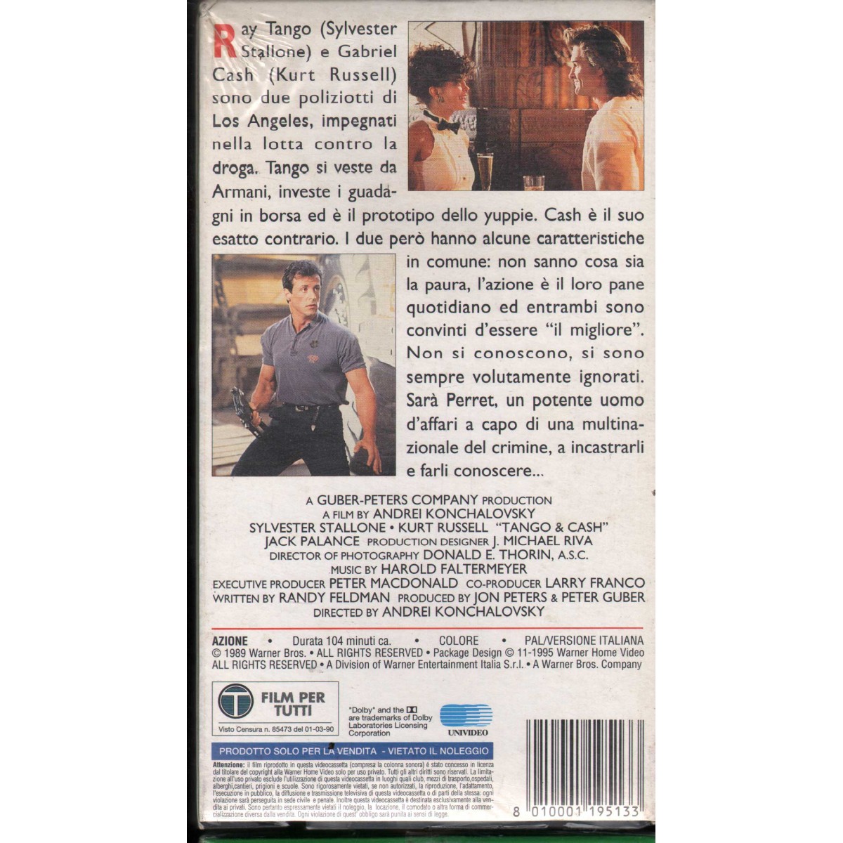 Tango E Cash VHS Koncalovskij, Magnoli Univideo PIV11951 Sigillato