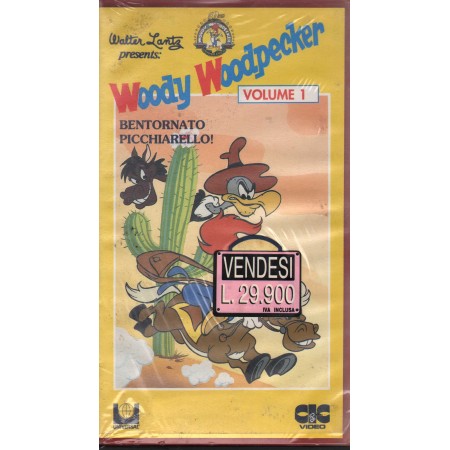 Woody Woodpecker Vol.1: Bentornato Picchiarello VHS Univideo - UVS70106 Sigillato