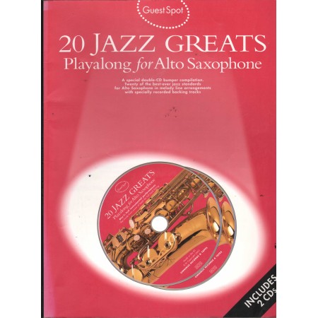 20 Jazz Greats Playalong For Alto Saxophone CD Libro - Spartito Nuovo