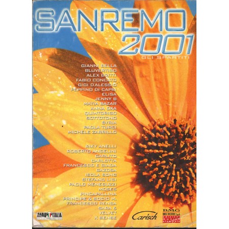 Sanremo 2001 - Accordi E Testi Libro - Spartito Nuovo