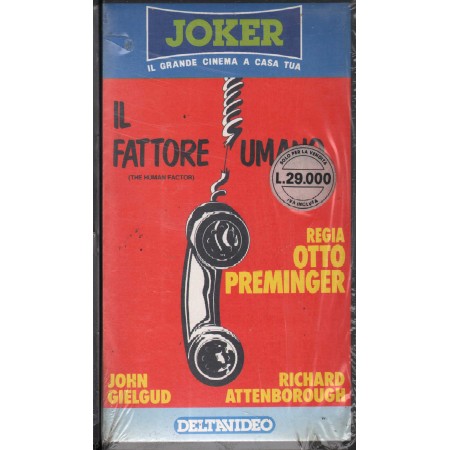 Il Fattore Umano VHS Otto Preminger Univideo – DVJ2154 Sigillato