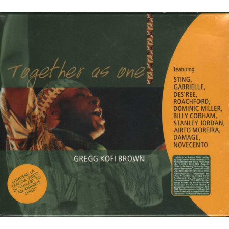 Gregg Kofi Brown CD Together As One Nuovo Sigillato  8019991859438
