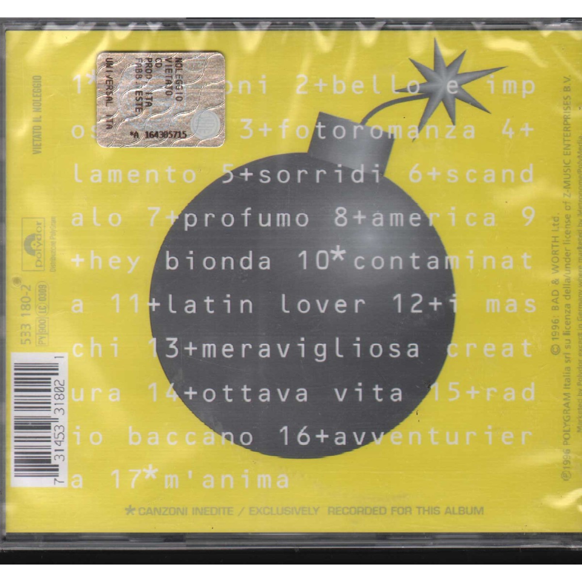 Gianna Nannini CD Bomboloni - The Greatest Hits Collection Sigillato