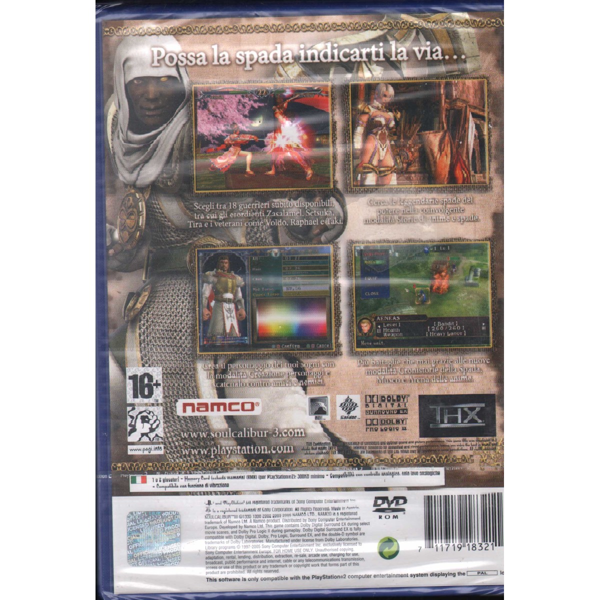 Jeu Soul Calibur III - PlayStation 2 PS2 - Version PAL Italienne Complète (Boîtier, Manuel) - Bon État
