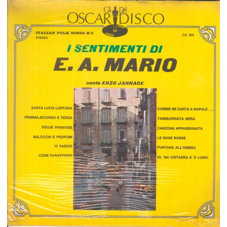 Enzo Jannace Lp Vinile I Sentimenti di E. A. Mario / OS 189 Sigillato