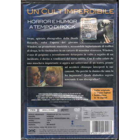 Il Fantasma Del Palcoscenico Ed. DNC DVD Brian De Palma Sigillato 8026120170166