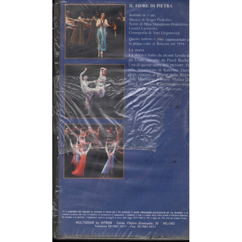 Sergei Prokofiev VHS Il Fiore Di Pietra MultiGram – A082507 Sigillato