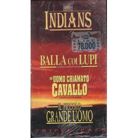 Indians Triple Pack Con Libro VHS Univideo - 821215 Sigillato Indians Triple Pack Con Libro VHS Univideo - 821215 Sigillato