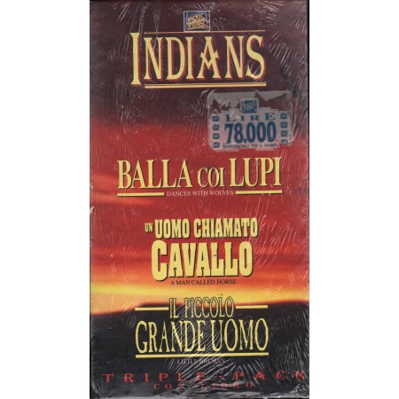 Indians Triple Pack Con Libro VHS Univideo - 821215 Sigillato