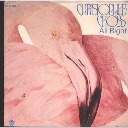 Christopher Cross Vinile 7" 45 Giri All Right Warner Bros – 9298437 Nuovo