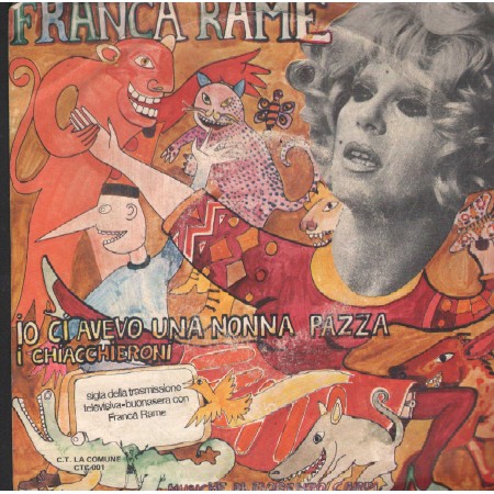 Franca Rame Vinile 7" 45 Giri Io Ci Avevo Una Nonna Pazza, I Chiacchieroni CTC001 Nuovo