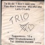 Trio Vinile 7" 45 Giri Da Da I Don't Love You You Don't Love Me Aha Aha 6005230 Nuovo
