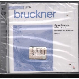 Anton Bruckner CD Symphonies Nos. 4, 7 - Masur TELDEC – 3984213382 Sigillato