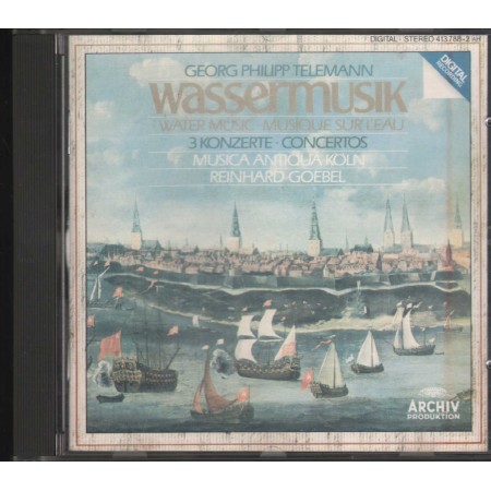 Telemann, Koln, Goebel CD Water Music Wassermusik Archiv – 4137882 Sigillato
