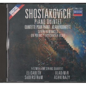 Shostakovich, Soderstrom, Ashkenazy CD Piano Quintet 4119402 Sigillato
