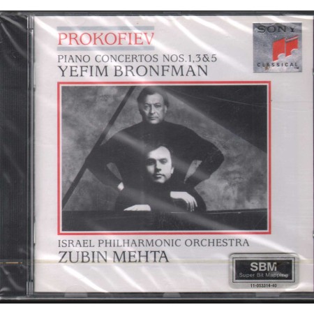 Prokofiev, Bronfman, Mehta CD Piano Concertos Nos. 1, 3, 5 – SK52483 Sigillato