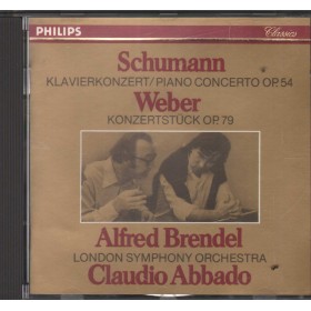 Schumann, Weber, Brendel, Abbado CD Klavierkonzert  54. Konzertstuck 79 Philips – 4122512 Nuovo