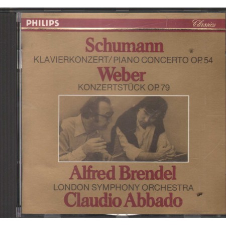 Schumann, Weber, Brendel, Abbado CD Klavierkonzert  54. Konzertstuck 79 Philips – 4122512 Nuovo