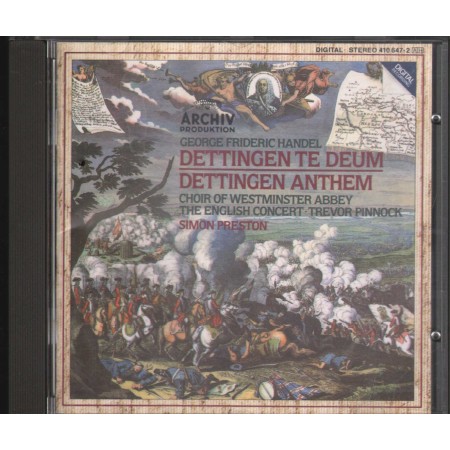 Handel, Pinnock, Preston CD Dettingen Te Deum, Dettingen Anthem Archiv  – 4106472 Nuovo
