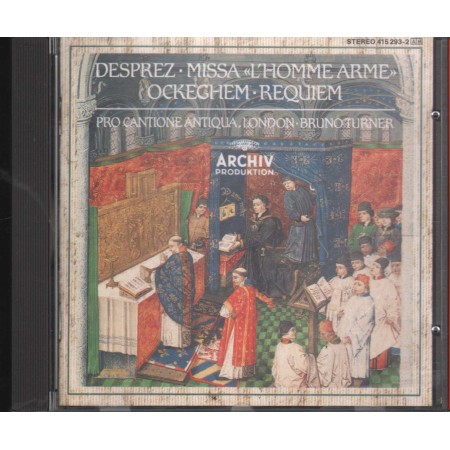 Desprez, Ockeghem, Turner CD Missa L'Homme Arme, Requiem Archiv – 4152932 Nuovo
